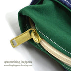 DEADSTOCK LLBEAN BOAT AND TOTE ZIP-TOP NAVY & GREEN... SMALL