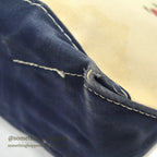 1980's L.L.BEAN ART PAINT BOAT AND TOTE NAVY ... MEDIUM
