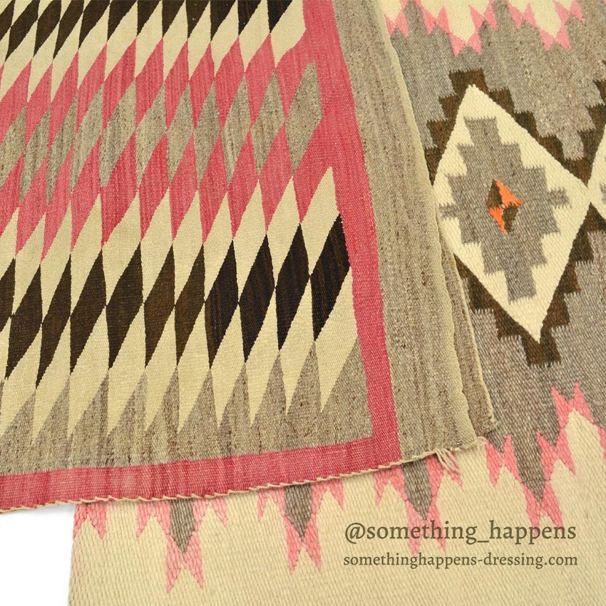 c.1940's NAVAJO RUG ZIGZAG PATTERN ... 159cm×97cm