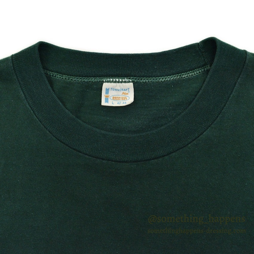 1960's TOWNCRAFT PENNEYS POCKET T-SHIRT GREEN ... L