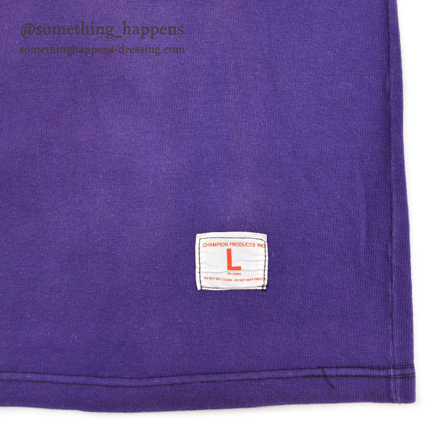 1960's CHAMPION FOOTBALL T-SHIRT PURPLE ... L