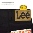 1970's~ DEADSTOCK Lee RIDERS 200 BLACK COTTON TWILL PANTS... W34/L34