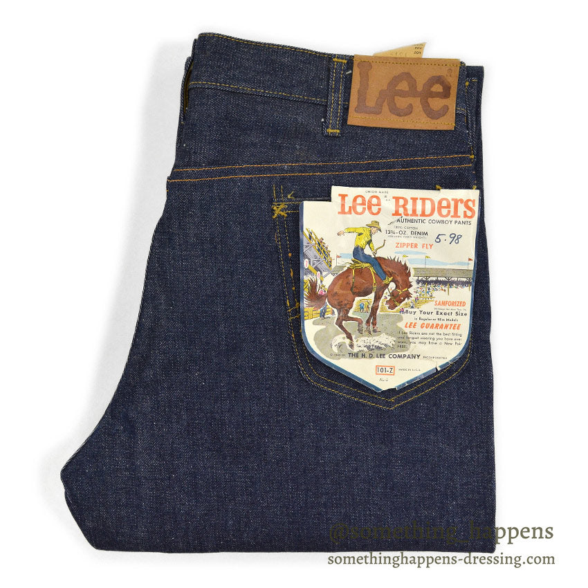 1960's DEADSTOCK Lee 101Z DENIM PANTS SELVEDGE... W36/L34