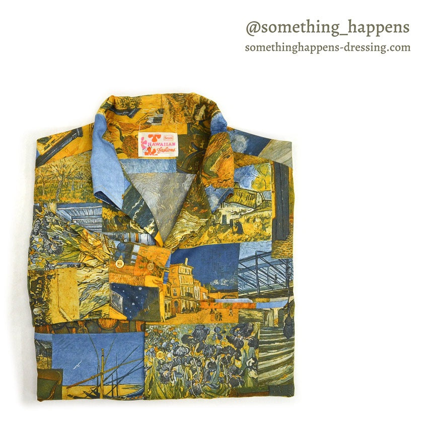 1970's SEARS ゴッホ ART PRINT L/S SHIRT ...