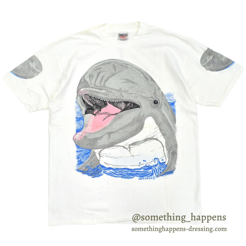 1990's DEADSTOCK ONEITA ZOOSLOOSE ドルフィン T-SHIRT ... XL