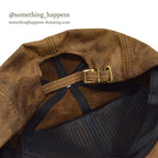 1980's ADVENTURE BOUND BROWN LEATHER CAP...