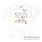1990's DEADSTOCK CS THE ART OF ANGLING PRINT T-SHIRT ... L