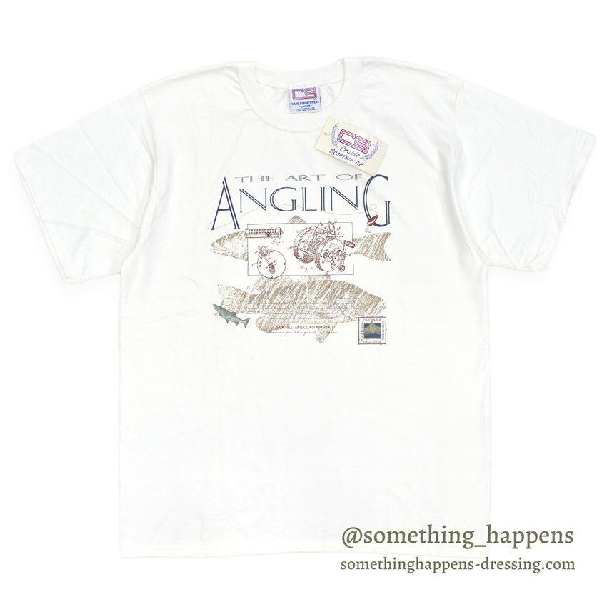 1990's DEADSTOCK CS THE ART OF ANGLING PRINT T-SHIRT ... L