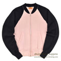1950's DEADSTOCK HEALTHKNIT BLACK/PINK ZIP UP SWEAT SHIRT ... M