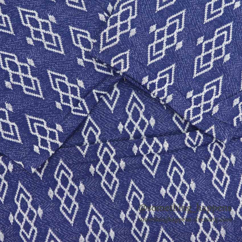 1960's〜 DEADSTOCK ELY&WALKER LEISURE KNITS JACQUARD T-SHIRT BLUE ... L