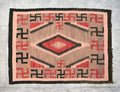 c.1930's NAVAJO RUG WHIRLING LOGS SWASTIKA... 155cm/110cm