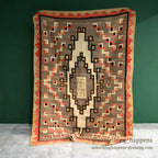 c.1920's NAVAJO RUG WHIRLING LOGS SWASTIKA... 212cm/145cm