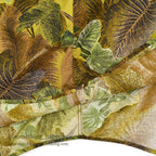 1980's BANANA REPUBLIC SAFARI & TRAVEL LEAF PRINT S/S SHIRT ... S