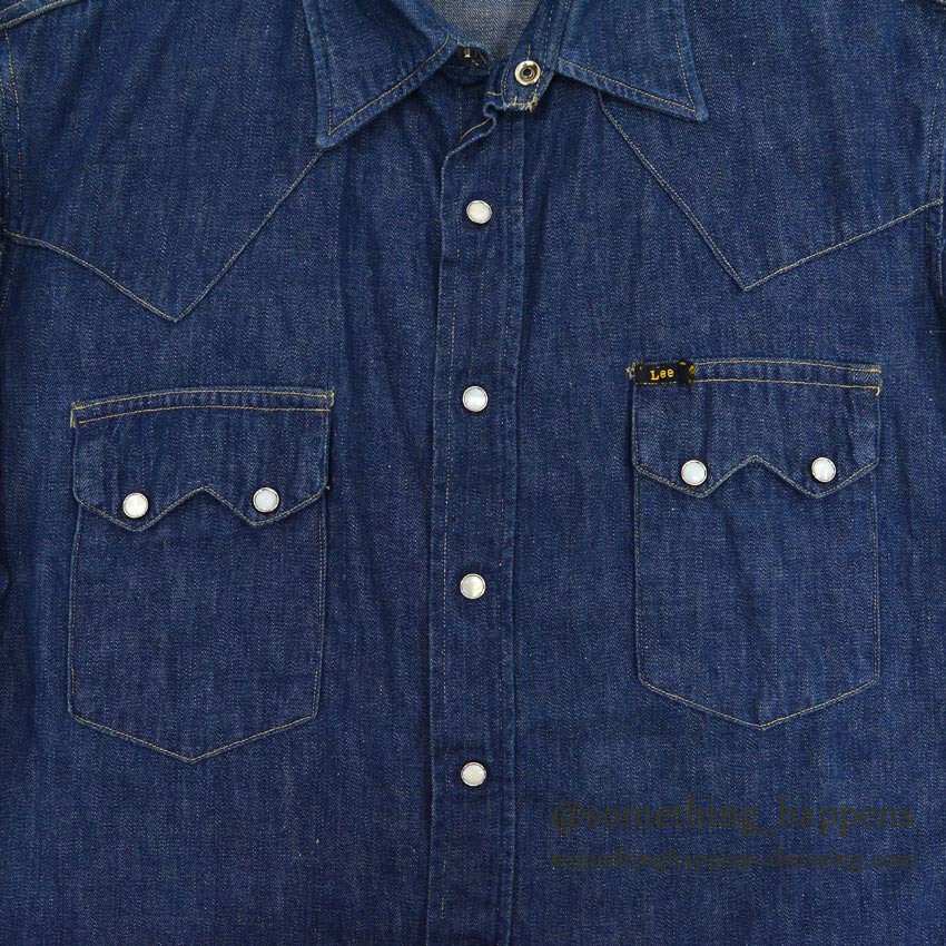 1950's Lee DENIM WESTERN SHIRT... 16 MEDIUM