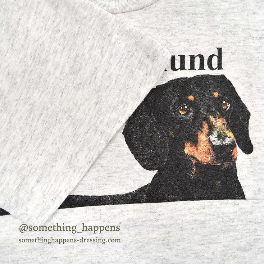 1990's NJ CROCE BLACK DACHSHUND PRINT T-SHIRT ... L