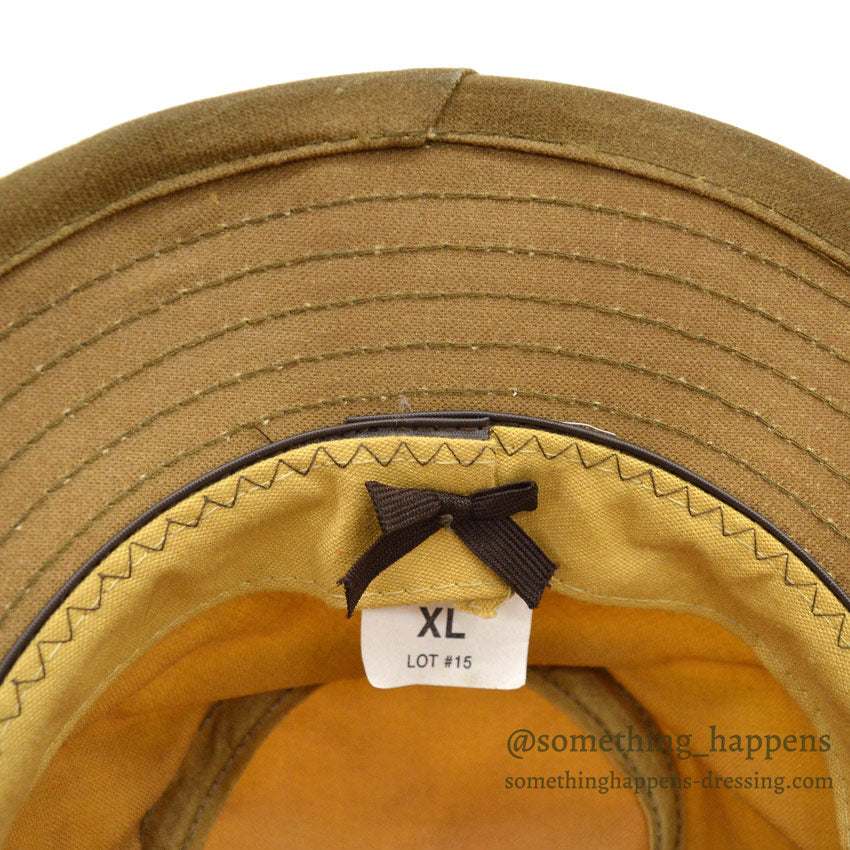 OLD FILSON TIN CLOTH PACKER HAT TAN... XL