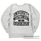 1980's CHAMPION UNIVERSITY WISCONSIN OSHKOSH REVERSE WEAVE SWEAT SHIRT ... L