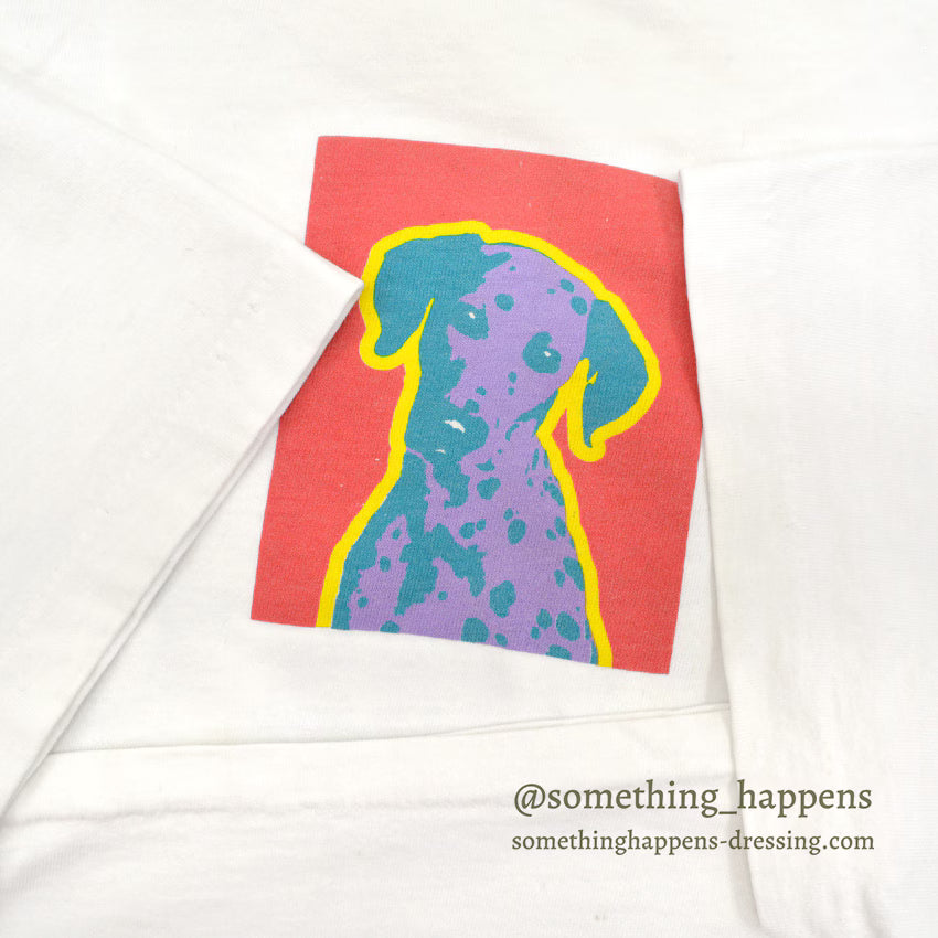 1990's ONEITA DALMATIANS Andy Warhol PRINT T-SHIRT... XL