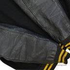 1950's BLACK WOOL & LEATHER LETTERMAN JACKET...