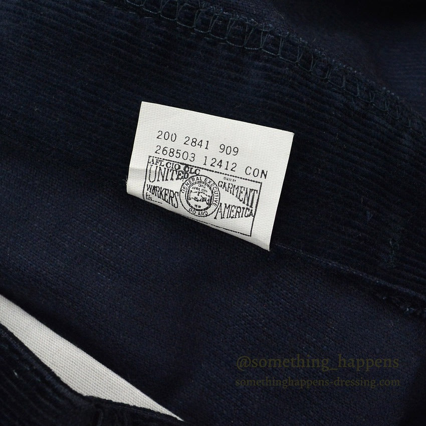 1980's DEADSTOCK Lee 200 CORDUROY PANTS DARK NAVY... W38/L30