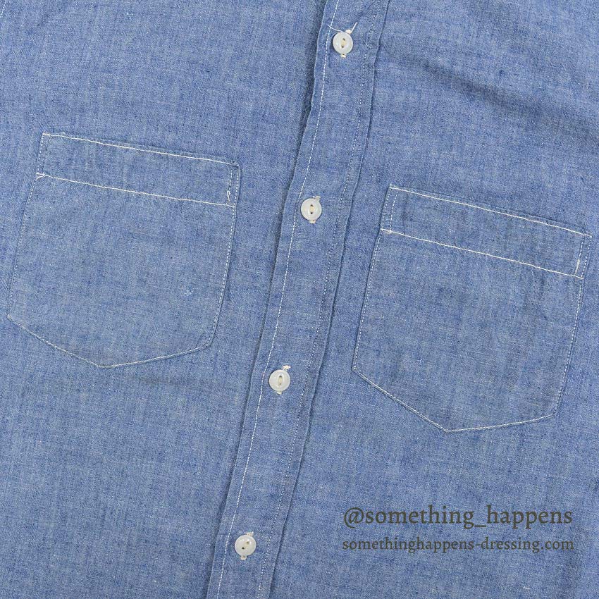 1950's PEPPERELL CHAMBRAY SHIRT GUSSET ... Fits like M