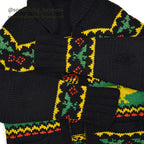 1950's INDIAN THUNDERBIRD HAND KNIT COWICHAN SWEATER BLACK...