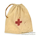1910's~ WW1 ERA AMERICAN RED CROSS COTTON DITTY BAG...