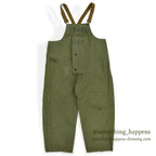 1940's USNAVY WW2 RAIN BIB OVERALL STENCIL... MEDIUM