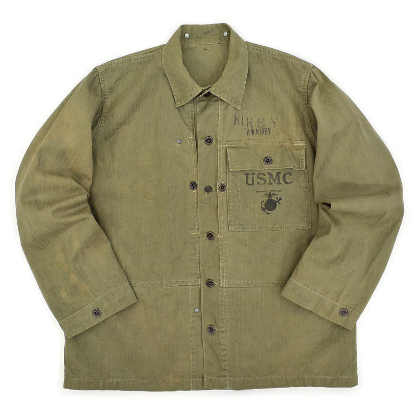 1940's U.S.M.C. P-44 HBT JACKET BLEACH CAMO NAMED ...