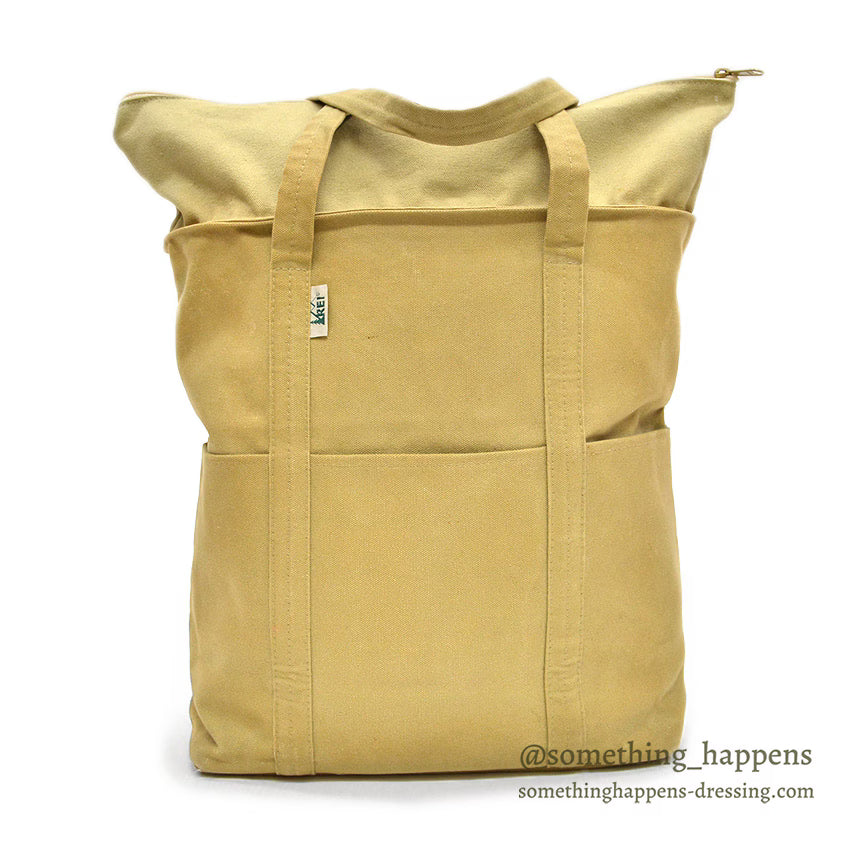 1980's REI CANVAS ZIP TOP TOTE BAG...