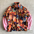 1970's MOJORCA Amedeo Modigliani ART PRINT S/S SHIRT ... L