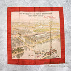 1890's~ THE WORLD'S COLUMBIAN EXHIBITION CHICAGO・1893・SILK SCARF...