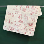 REDWORK HAND EMBROIDERY PATTERN BABY QUILT...85cm/64cm