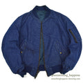 1980's~ HOPE MANUFACTURING, INC. MA-1 DENIM/NYLON FLIGHT JACKET ... L