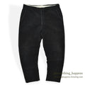1960's BLACK CORDUROY SLACKS...W35/L28