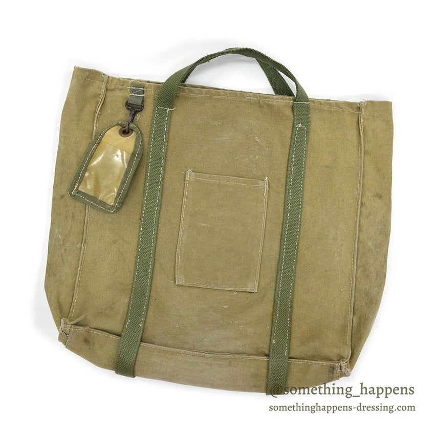 1950's~ MILITARY CANVAS TOTE BAG...