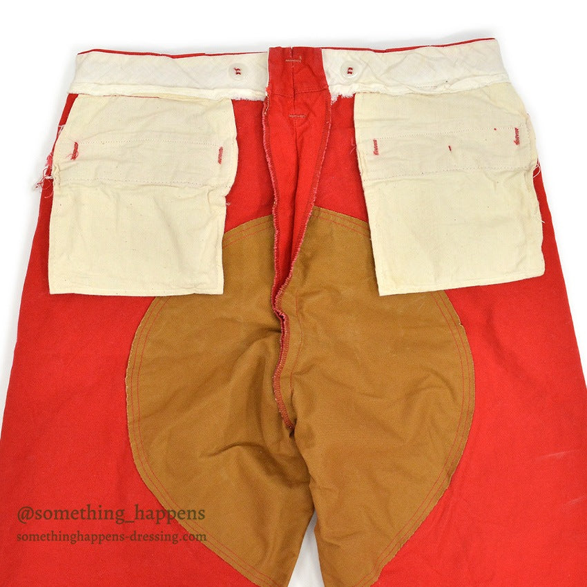 1950's BROWN'S BEACH RED DUCK HUNTING PANTS... W34/L28