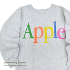 1980's~ HANES THE APPLE COLLECTION SWEAT SHIRT TYPE REVERSE WEAVE ... L