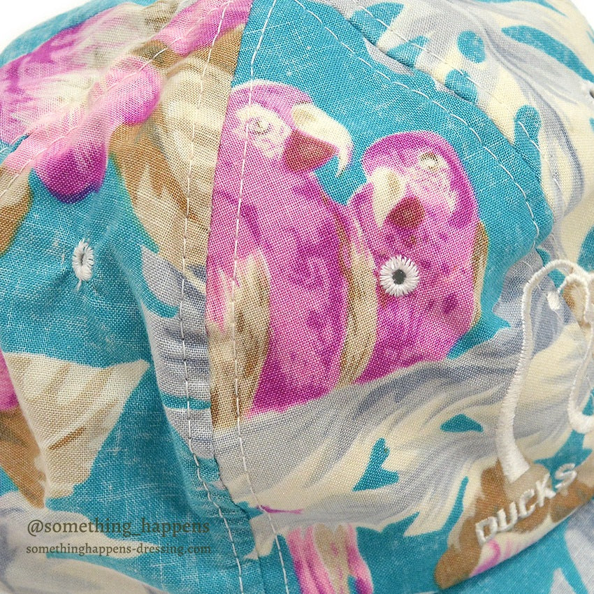 1990's DUCKS UNLIMITED FLORAL/BIRDS PRINT CAP...