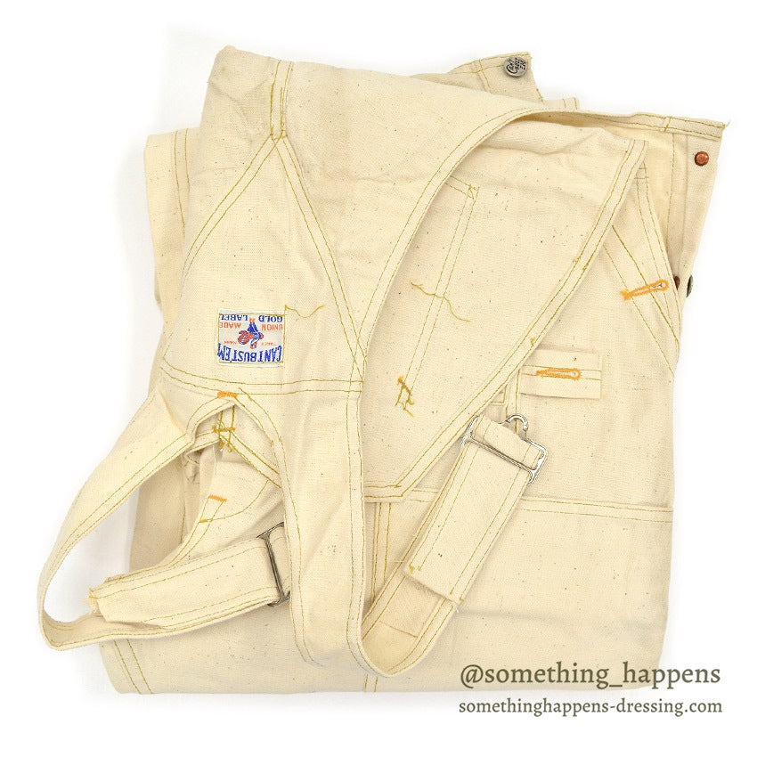 1940's~ DEADSTOCK CAN'T BUST'EM DOUBLE KNEE OVERALL ... W42/L30
