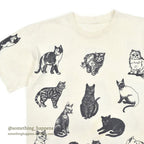 1990's MICHIGAN RAG CO. CAT PRINT T-SHIRT ...
