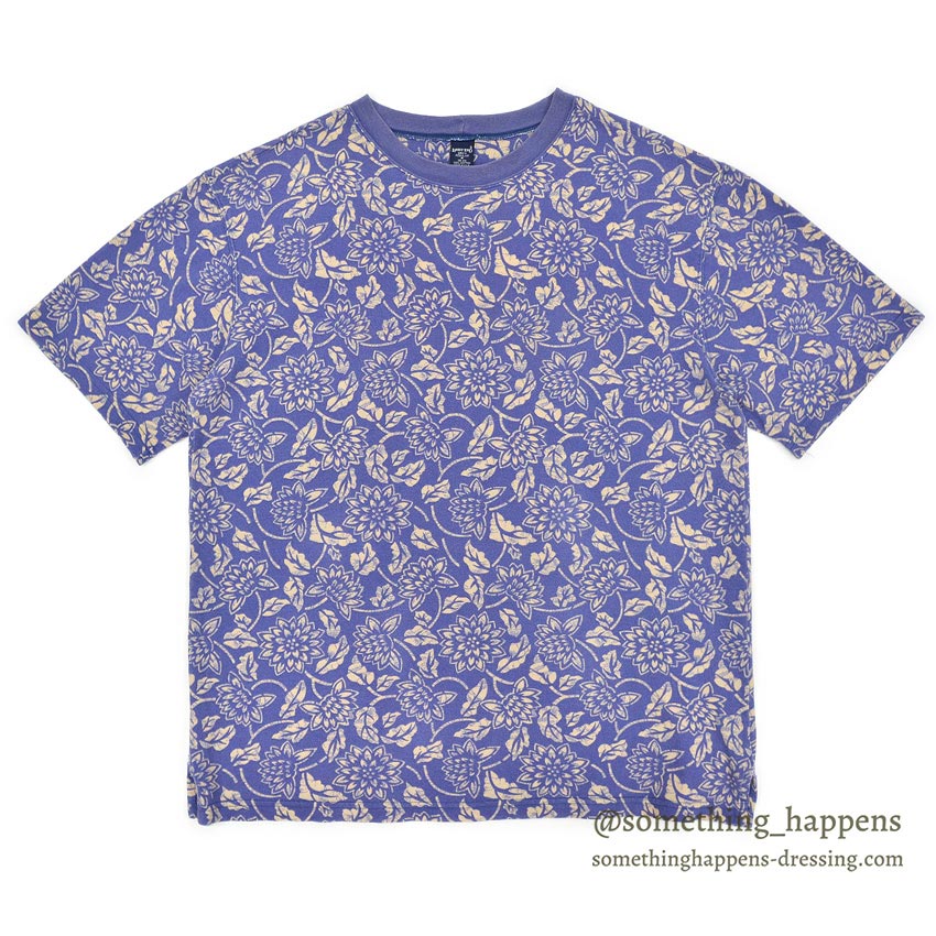 ~1990's LAND' END FLORAL PATTERN T-SHIRT ... M