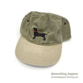 1990's BLACK DOG BRAND DOG EMBROIDERY TWO TONE CAP...