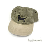 1990's BLACK DOG BRAND DOG EMBROIDERY TWO TONE CAP...