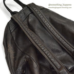 ~1990's ALL BLACK LEATHER BACKPACK...