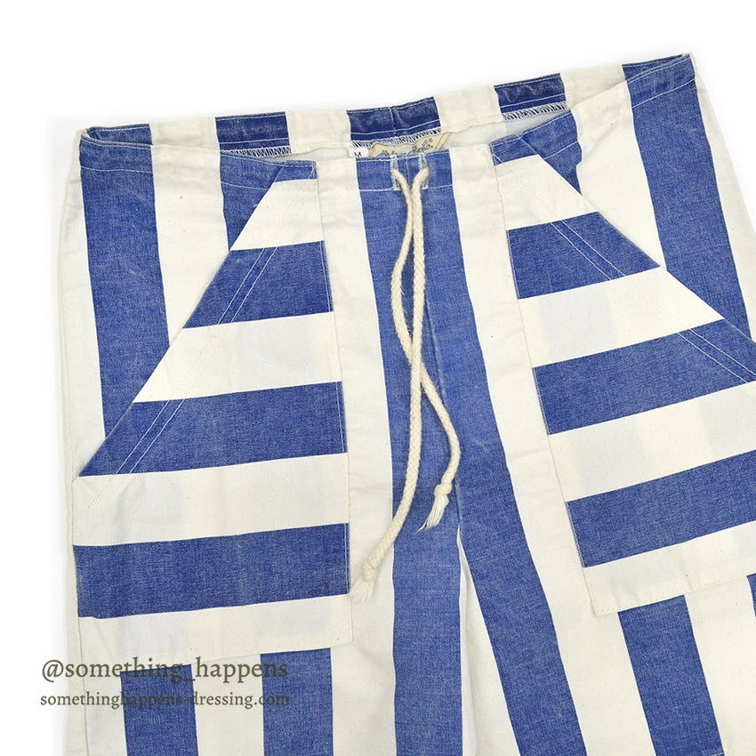1990's MICHIGAN RAG CO. WIDE STRIPE EASY SHORTS...M