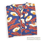 JOE BOXER JUST GO TO SLEEP! EGG & BACON PAJAMA SHIRT ... M