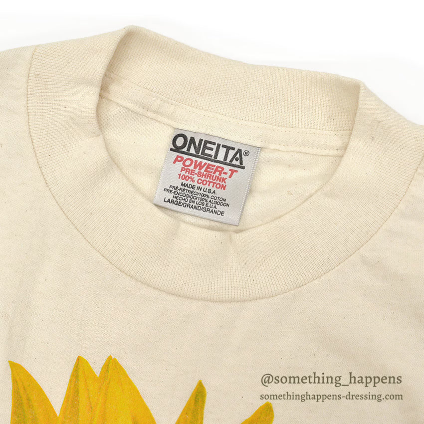 1990's DEADSTOCK ONEITA SUN FLOWER L/S T-SHIRT ... L