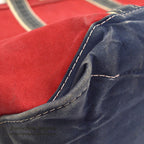 1980's LLBEAN DELUXE BOAT AND TOTE RED & NAVY... LARGE