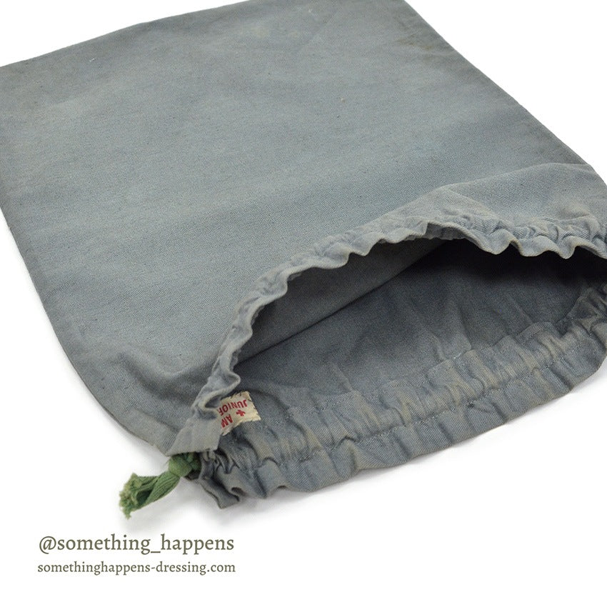 1940's AMERICAN JUNIOR RED CROSS WW2 GRAY COTTON DITTY BAG ...